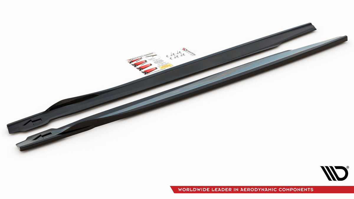 Side Skirts Diffusers V.1 suitable for BMW X6 M F96 / X6 M-Pack G06