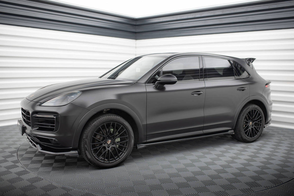 Side Skirts Diffusers V.1 suitable for Porsche Cayenne Sport Design / Turbo SUV / Coupe Mk3 / Mk3 Facelift