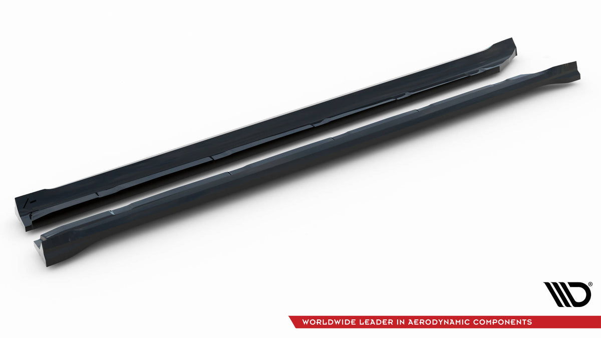 Side Skirts Diffusers V.1 suitable for Porsche Cayenne Sport Design / Turbo SUV / Coupe Mk3 / Mk3 Facelift