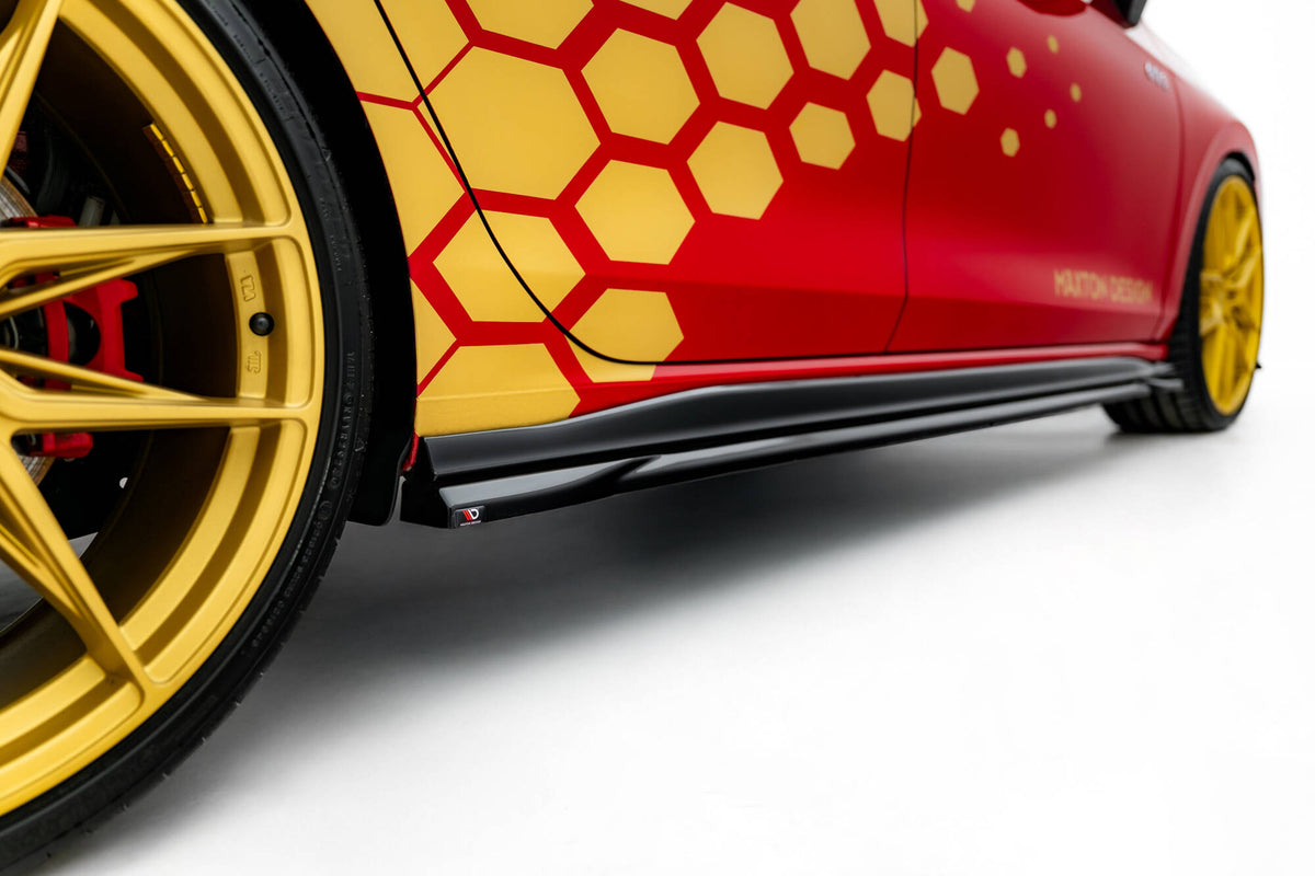 Side Skirts Diffusers V.1 suitable for Volkswagen Golf GTI Clubsport Mk8 Facelift
