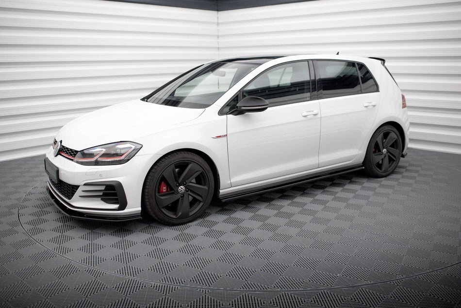 Side Skirts Diffusers V.1 suitable for Volkswagen Golf GTI / GTD Mk7 / Mk7 Facelift  (wide)