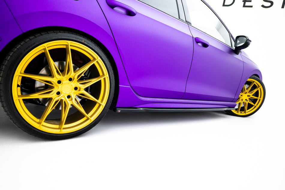Side Skirts Diffusers V.1 suitable for Volkswagen Golf R Hatchback Mk8 Facelift