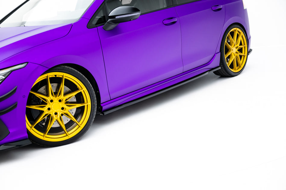 Side Skirts Diffusers V.1 suitable for Volkswagen Golf R Hatchback Mk8 Facelift