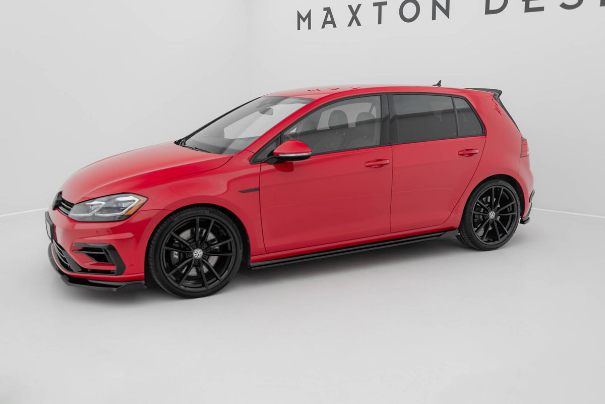 Side Skirts Diffusers V.1 suitable for Volkswagen Golf R / R-Line Mk7 Facelift