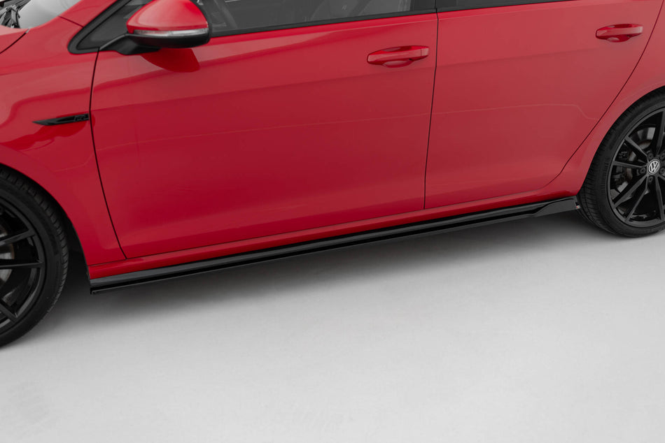 Side Skirts Diffusers V.1 suitable for Volkswagen Golf R / R-Line Mk7 Facelift
