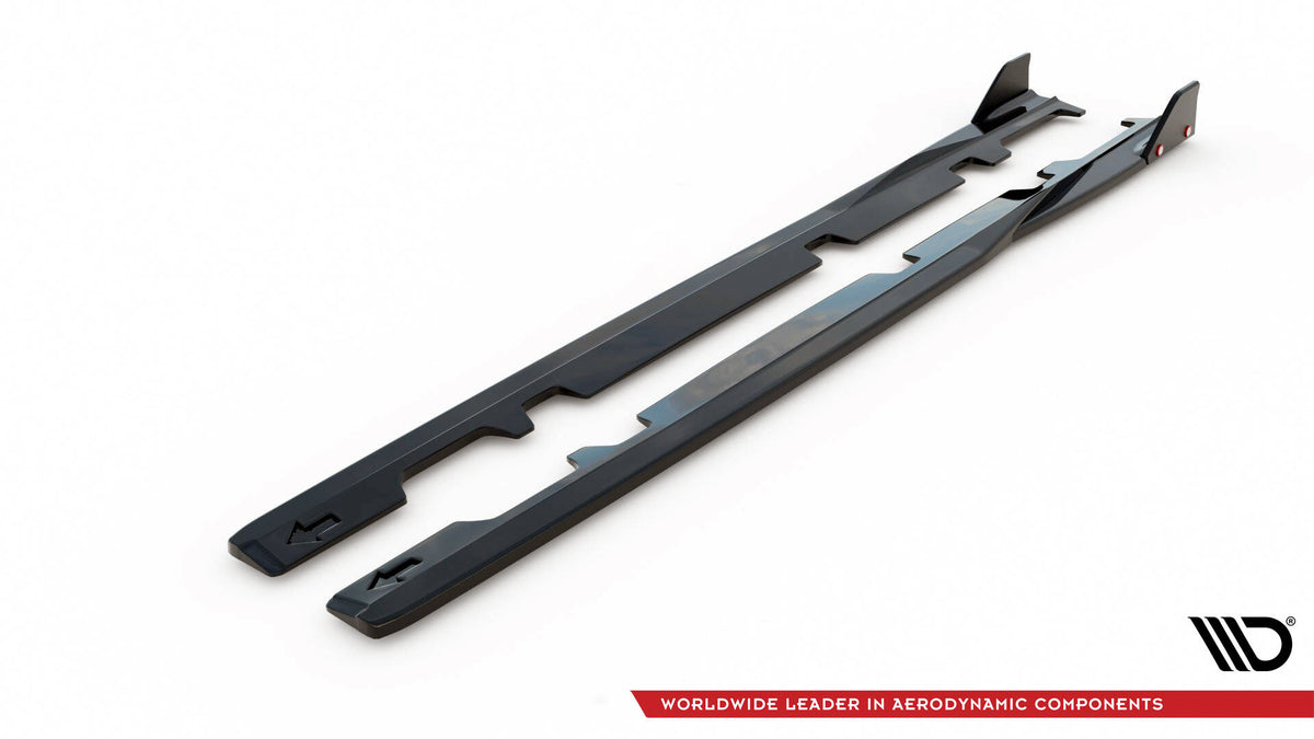 Side Skirts Diffusers V.2 + Flaps suitable for Ford Fiesta ST / ST-Line