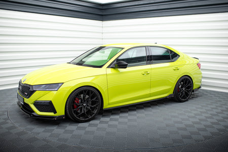 Side Skirts Diffusers V.2 + Flaps suitable for Skoda Octavia RS Liftback / Combi Mk4