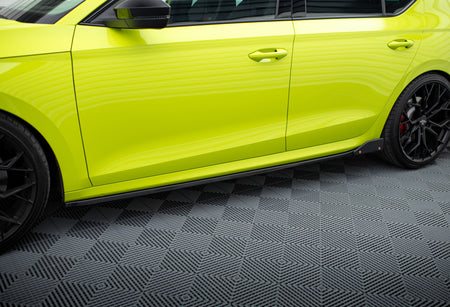 Side Skirts Diffusers V.2 + Flaps suitable for Skoda Octavia RS Liftback / Combi Mk4