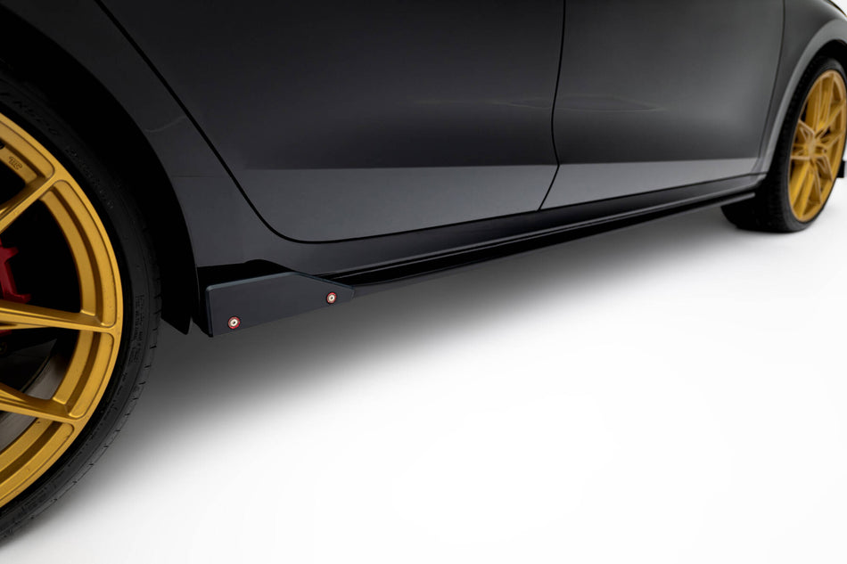 Side Skirts Diffusers V.2 + Flaps suitable for Skoda Octavia RS Liftback / Combi Mk4 Facelift