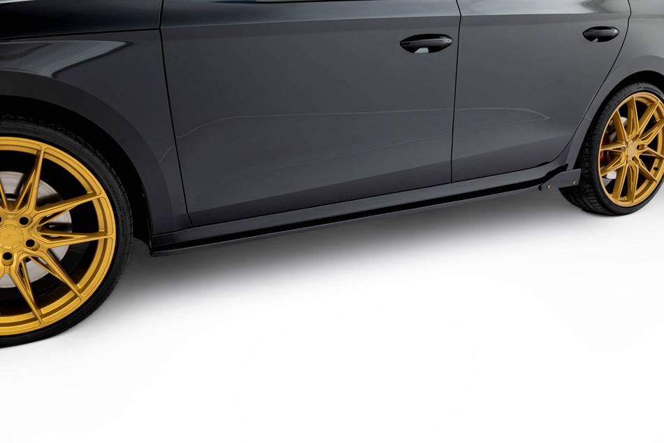 Side Skirts Diffusers V.2 + Flaps suitable for Skoda Octavia RS Liftback / Combi Mk4 Facelift