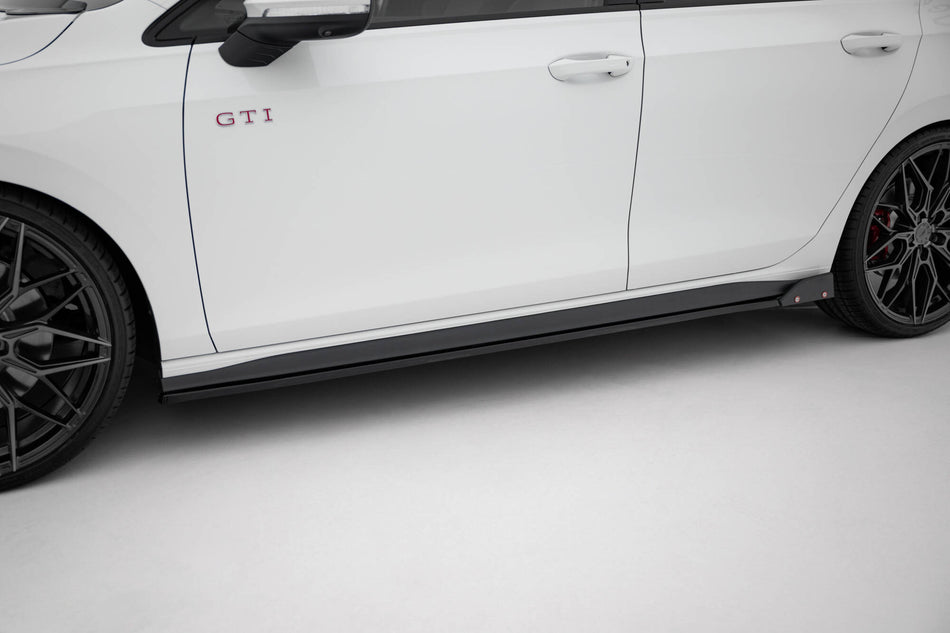 Side Skirts Diffusers V.2 + Flaps suitable for Volkswagen Golf GTI / GTE / GTI Clubsport / GTD / R-Line Mk8