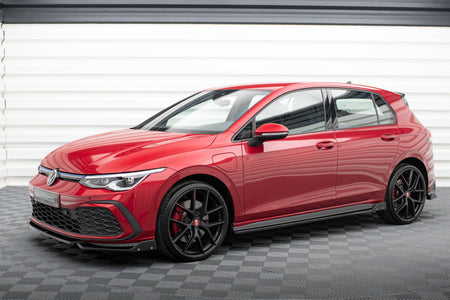Side Skirts Diffusers V.2 + Flaps suitable for Volkswagen Golf GTI / GTE / GTI Clubsport / GTD / R-Line Mk8