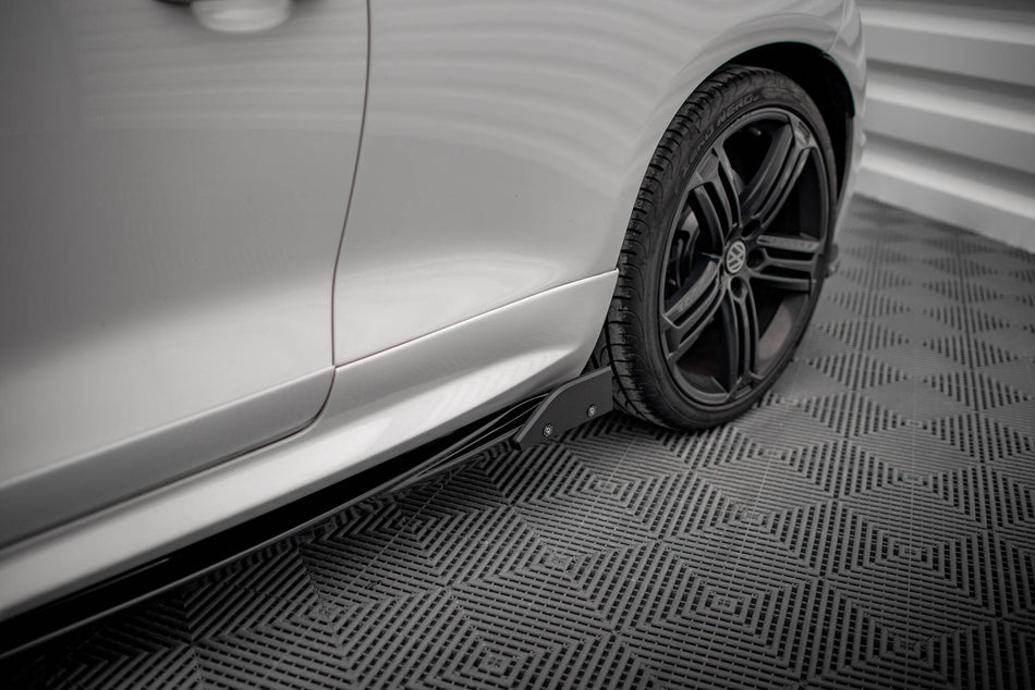 Side Skirts Diffusers V.2 + Flaps suitable for Volkswagen Scirocco R Mk3 / Mk3 Facelift