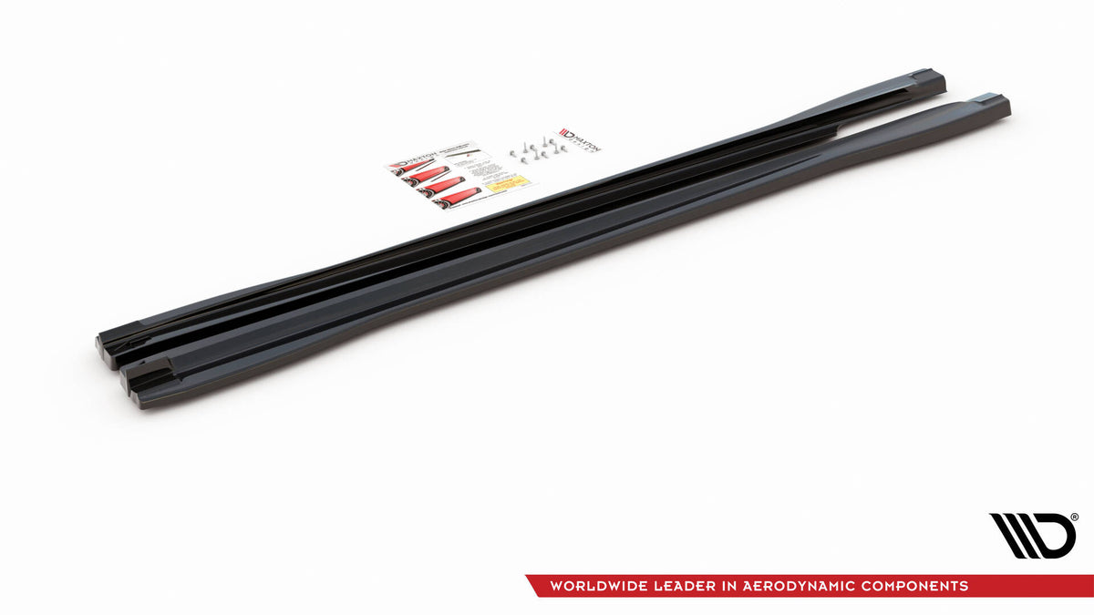 Side Skirts Diffusers V.2 suitable for Audi Q3 S-Line / RSQ3 Sportback / SUV F3