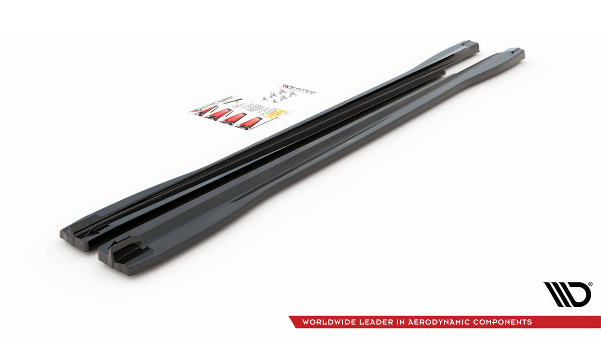 Side Skirts Diffusers V.2 suitable for Audi Q3 S-Line / RSQ3 Sportback / SUV F3