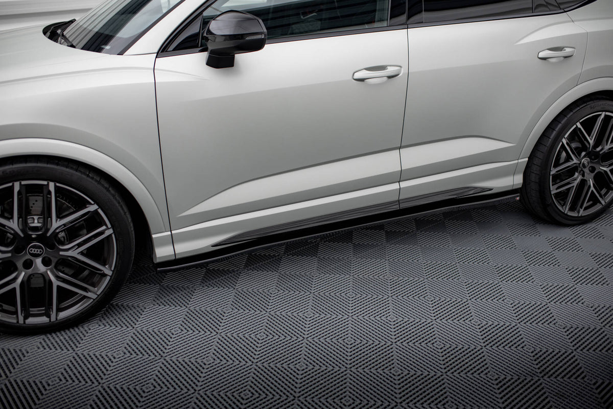 Side Skirts Diffusers V.2 suitable for Audi Q3 S-Line / RSQ3 Sportback / SUV F3