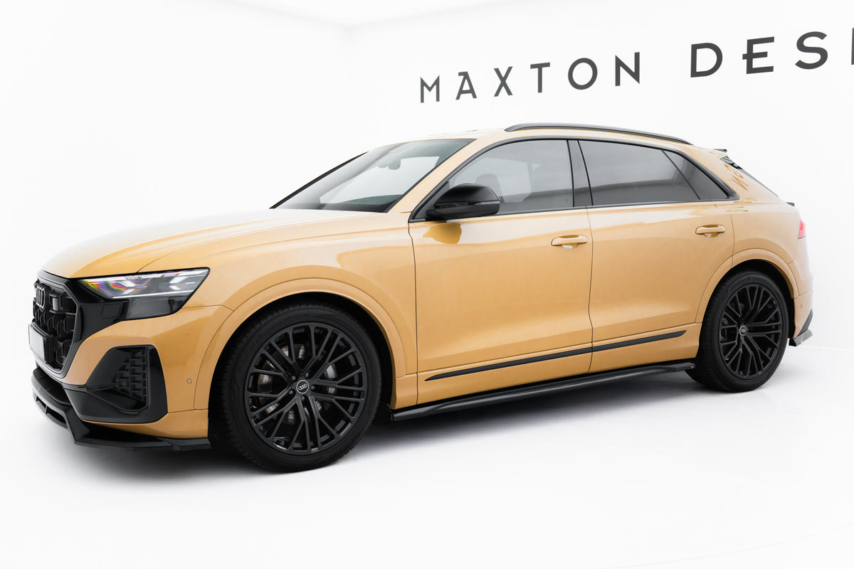 Side Skirts Diffusers V.2 suitable for Audi Q8 Mk1 Facelift