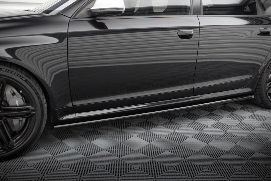 Side Skirts Diffusers V.2 suitable for Audi RS6 Avant C6