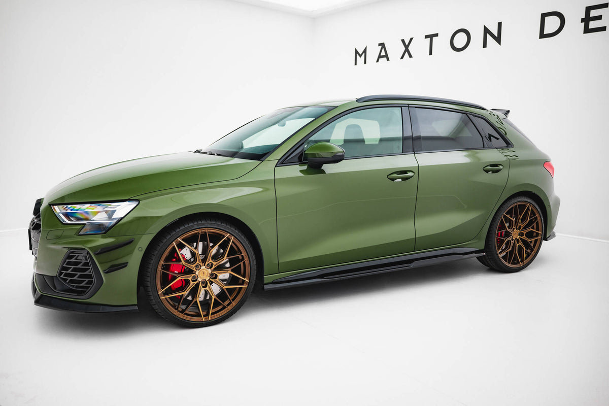 Side Skirts Diffusers V.2 suitable for Audi S3 Sportback / A3 S-line Sportback 8Y / 8Y Facelift