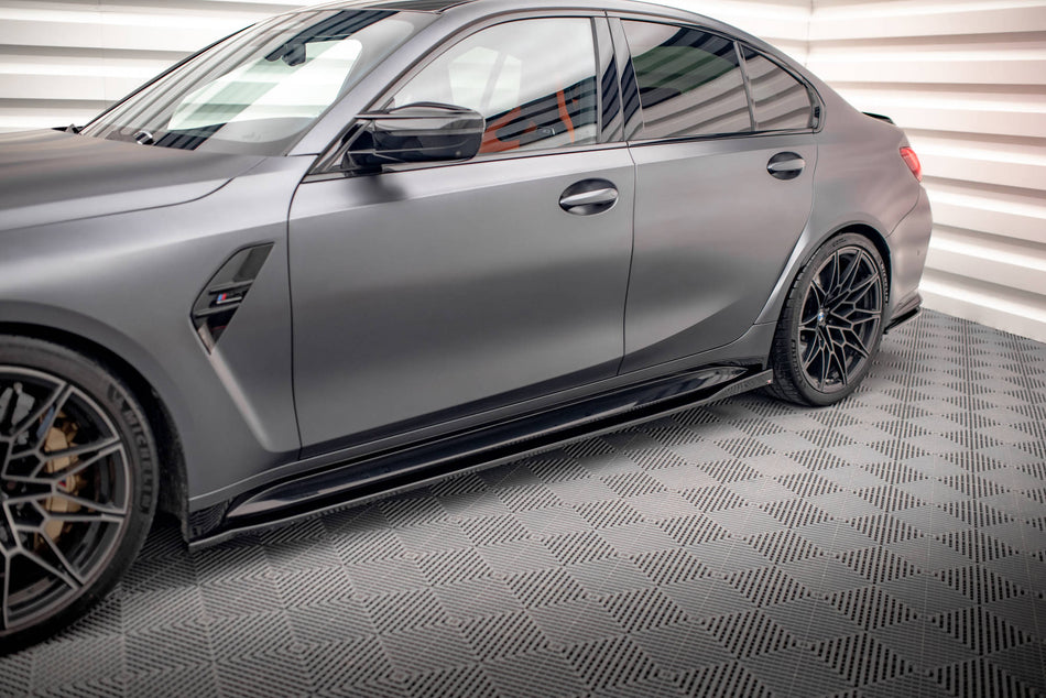 Side Skirts Diffusers V.2 suitable for BMW M3 Sedan / Touring G80 / G81