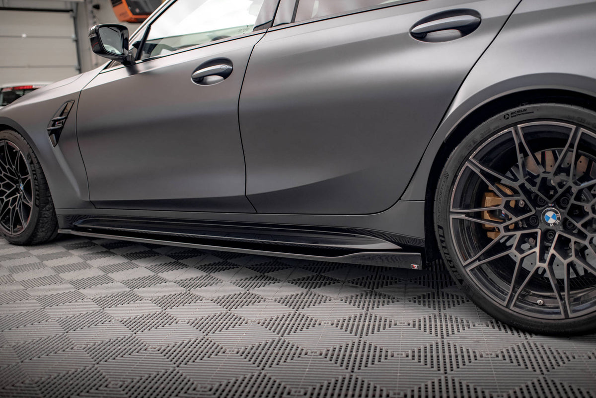 Side Skirts Diffusers V.2 suitable for BMW M3 Sedan / Touring G80 / G81