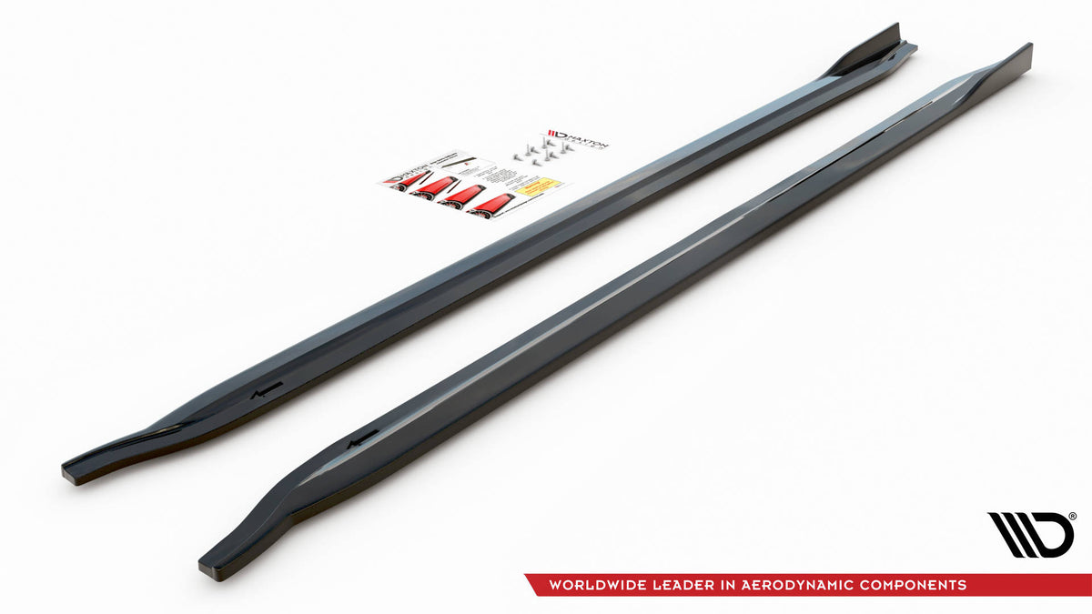 Side Skirts Diffusers V.2 suitable for BMW M3 Sedan / Touring G80 / G81
