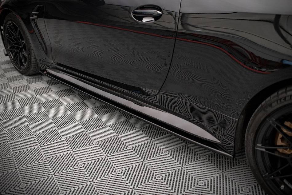 Side Skirts Diffusers V.2 suitable for BMW M4 G82 / G82 Facelift