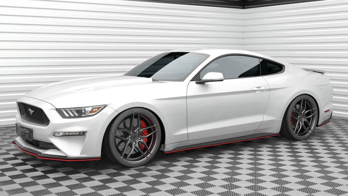 Side Skirts Diffusers V.2 suitable for Ford Mustang Mk6 Facelift