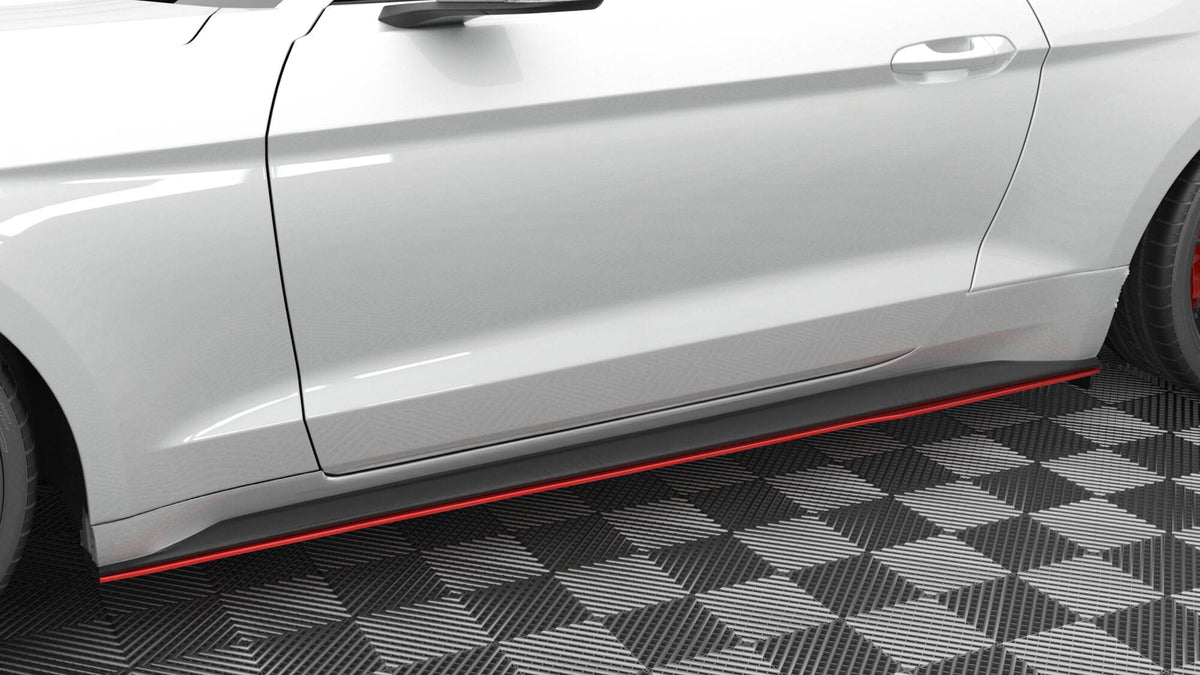 Side Skirts Diffusers V.2 suitable for Ford Mustang Mk6 Facelift