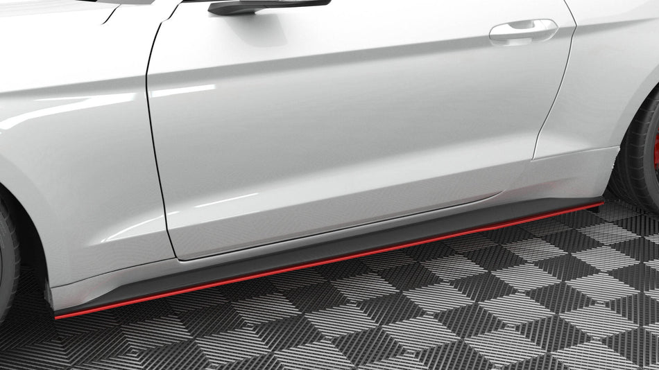 Side Skirts Diffusers V.2 suitable for Ford Mustang Mk6 Facelift