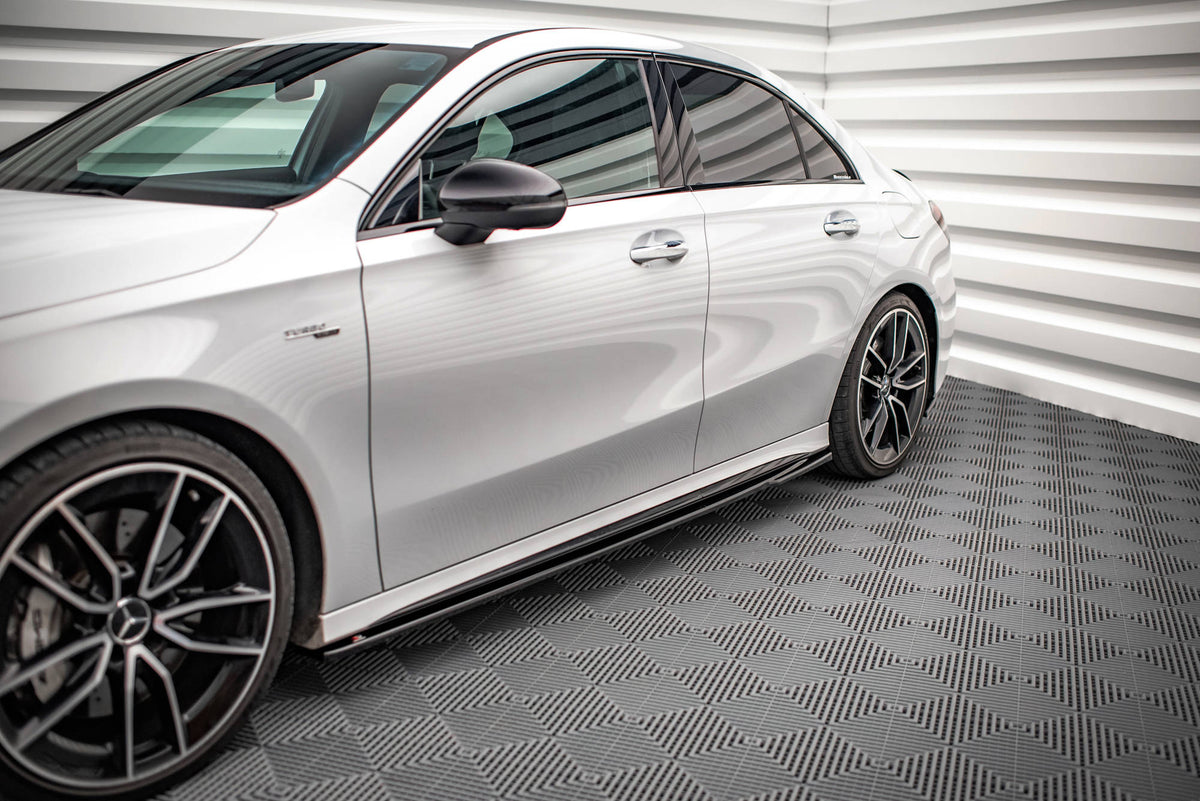 Side Skirts Diffusers V.2  suitable for Mercedes A35 AMG / AMG-Line W177