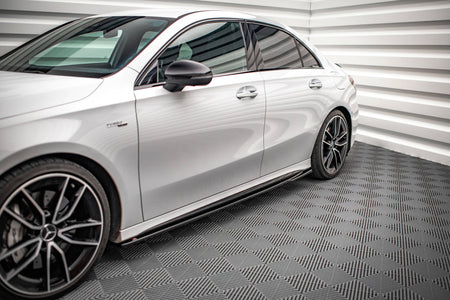 Side Skirts Diffusers V.2  suitable for Mercedes A35 AMG / AMG-Line W177