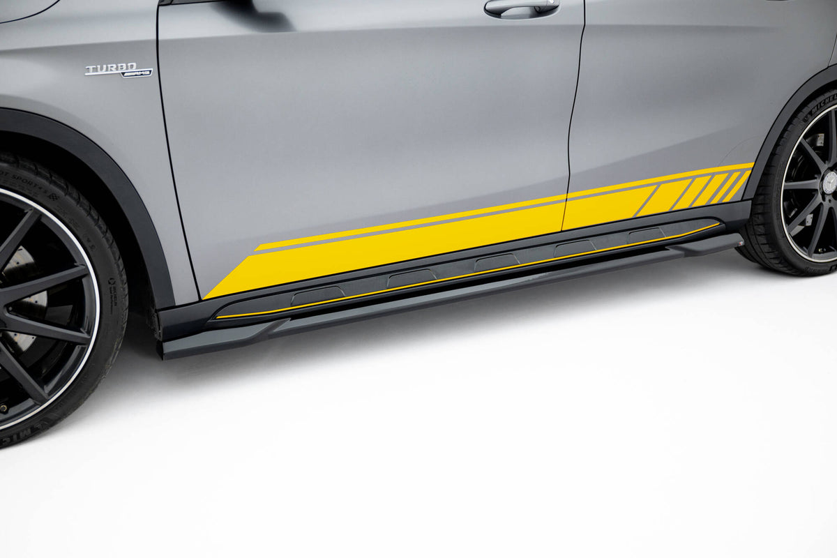 Side Skirts Diffusers V.2 suitable for Mercedes-Benz GLA 45 AMG X156
