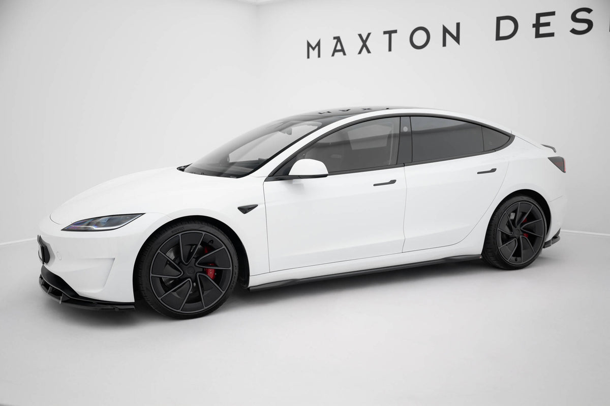 Side Skirts Diffusers V.2 suitable for Tesla Model 3 Performance Mk1 Facelift