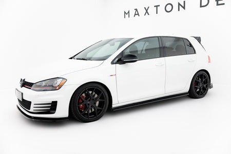 Side Skirts Diffusers V.2 suitable for Volkswagen Golf GTI / GTD Mk7 / Mk7 Facelift (narrow)