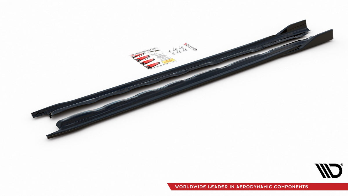 Side Skirts Diffusers V.2 suitable for Volkswagen Golf Hatchback Mk8