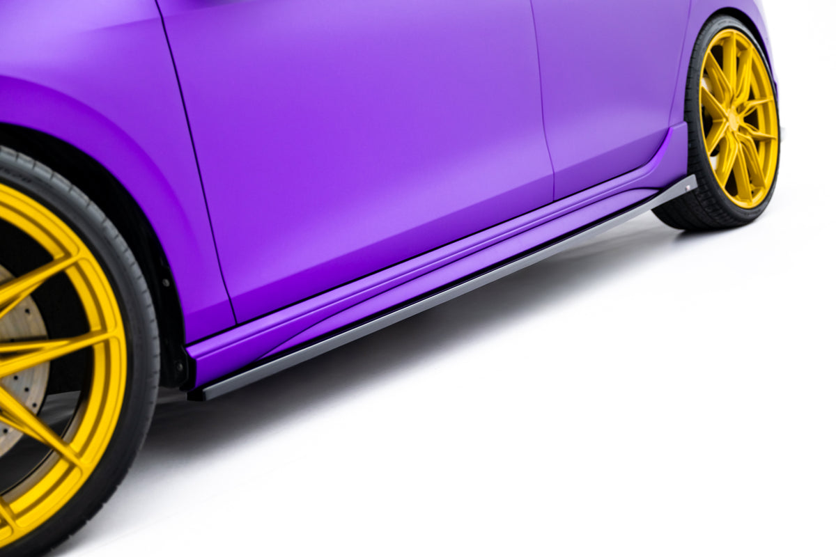 Side Skirts Diffusers V.2 suitable for Volkswagen Golf R Hatchback Mk8 Facelift
