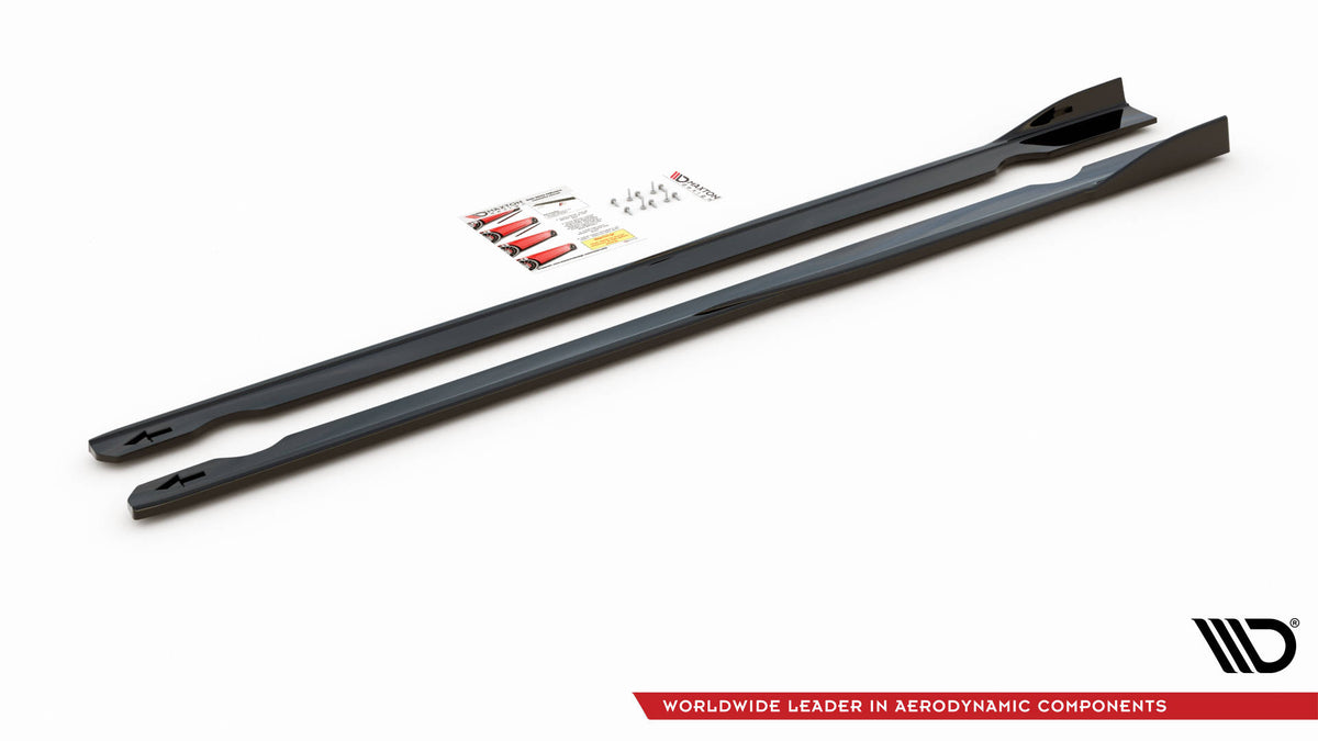 Side Skirts Diffusers V.2 suitable for Volkswagen Golf R / R-Line Mk7