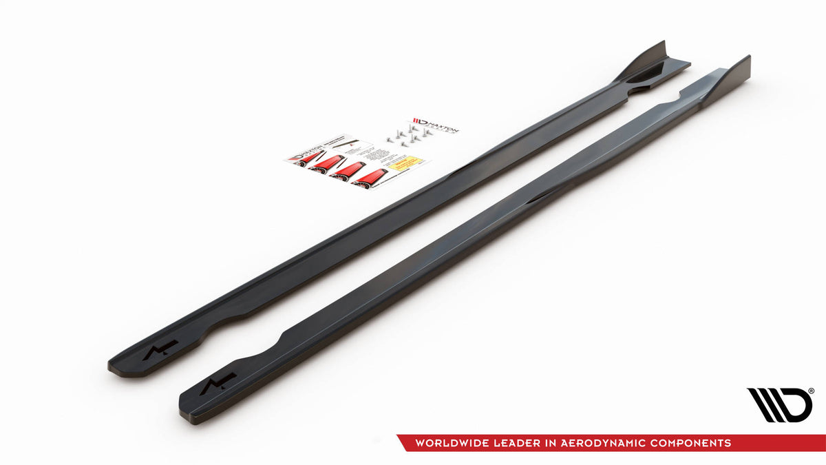 Side Skirts Diffusers V.2 suitable for Volkswagen Golf R / R-Line Mk7