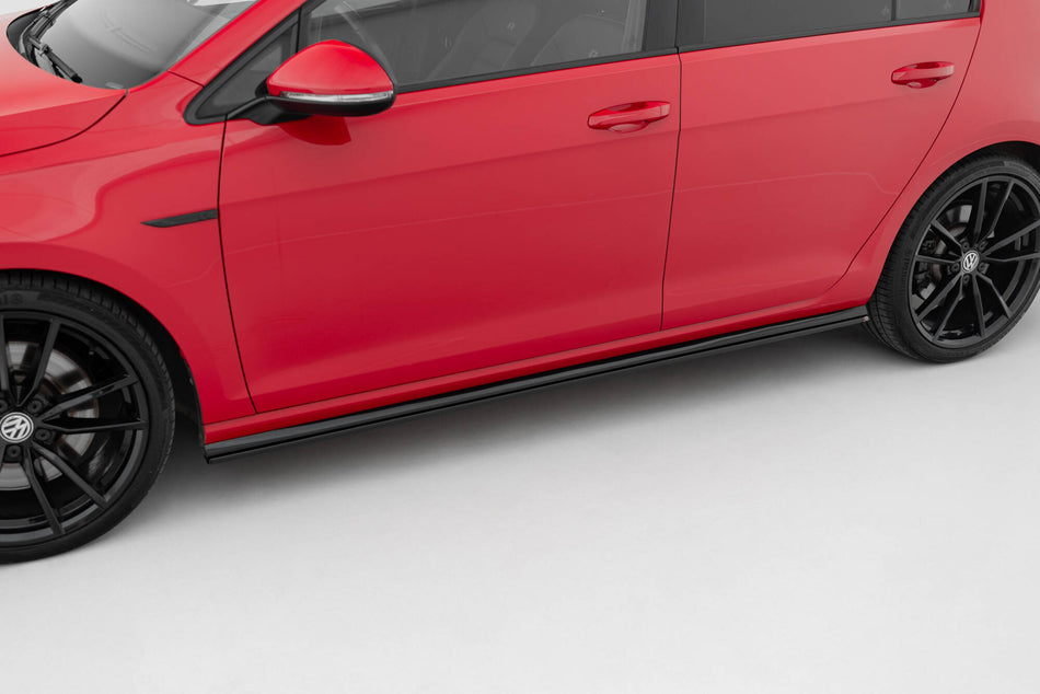 Side Skirts Diffusers V.2 suitable for Volkswagen Golf R / R-Line Mk7 Facelift