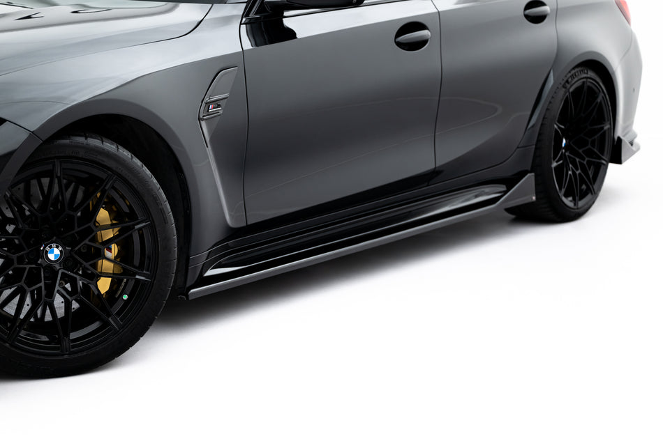 Side Skirts Diffusers V.3 CSL Look suitable for BMW M3 Sedan / Touring G80 / G81