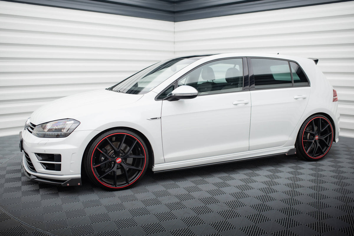 Side Skirts Diffusers V.3 + Flaps suitable for Volkswagen Golf R / R-Line Mk7