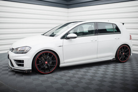 Side Skirts Diffusers V.3 + Flaps suitable for Volkswagen Golf R / R-Line Mk7