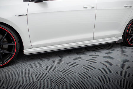 Side Skirts Diffusers V.3 + Flaps suitable for Volkswagen Golf R / R-Line Mk7
