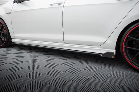Side Skirts Diffusers V.3 + Flaps suitable for Volkswagen Golf R / R-Line Mk7