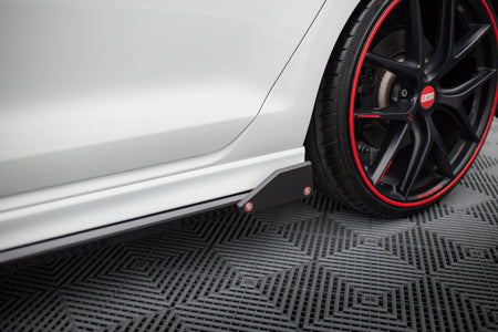 Side Skirts Diffusers V.3 + Flaps suitable for Volkswagen Golf R / R-Line Mk7