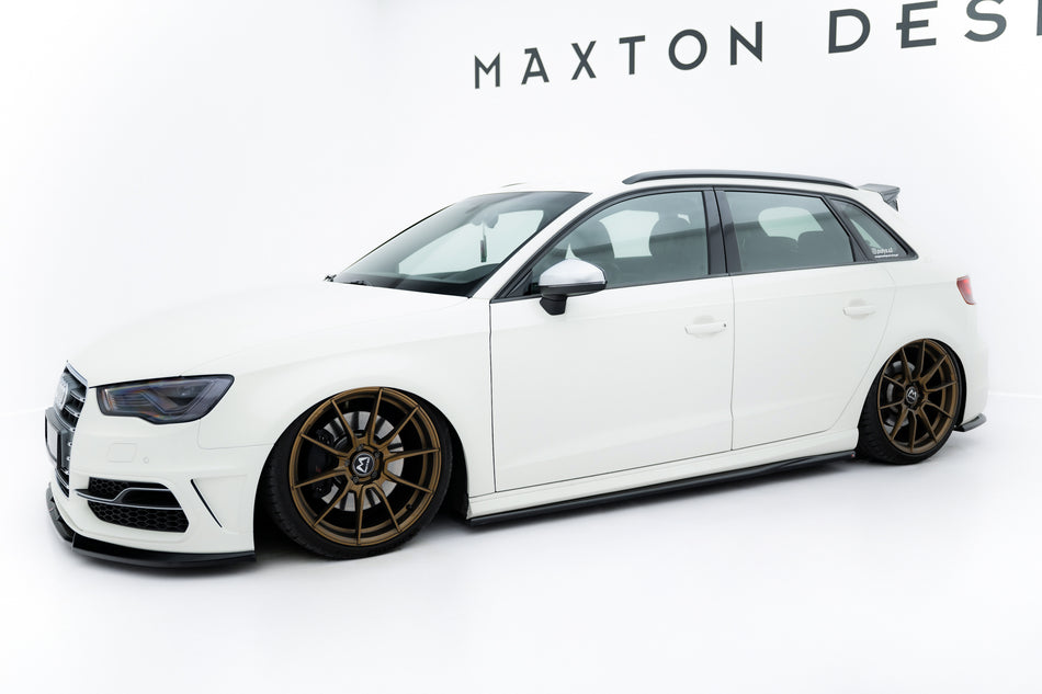 Side Skirts Diffusers V.3 suitable for Audi S3 / A3 S-Line Sportback 8V / 8V Facelift