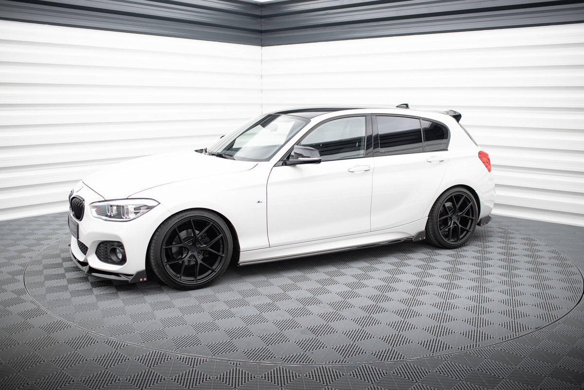 Side Skirts Diffusers V.4 + Flaps suitable for BMW 1 M-Pack / M140i F20 Facelift