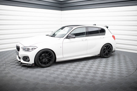 Side Skirts Diffusers V.4 + Flaps suitable for BMW 1 M-Pack / M140i F20 Facelift