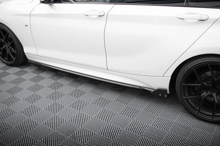 Side Skirts Diffusers V.4 + Flaps suitable for BMW 1 M-Pack / M140i F20 Facelift